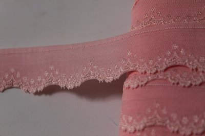 画像2: 5ｍ！幅3cm可愛いラッセルストレッチレース　ピンク