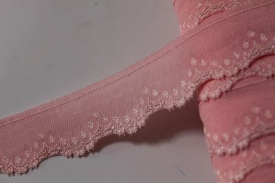 画像1: 5ｍ！幅3cm可愛いラッセルストレッチレース　ピンク