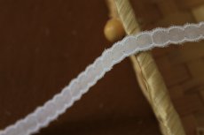 画像3: たっぷり6.5ｍ！幅1cm可愛い両山綿レース　ホワイト　日本製 (3)