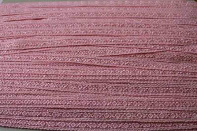 画像3: 【150円！】１ｍ幅1.4ｃｍ両山可愛い薔薇柄チュールレース　ピンク　日本製