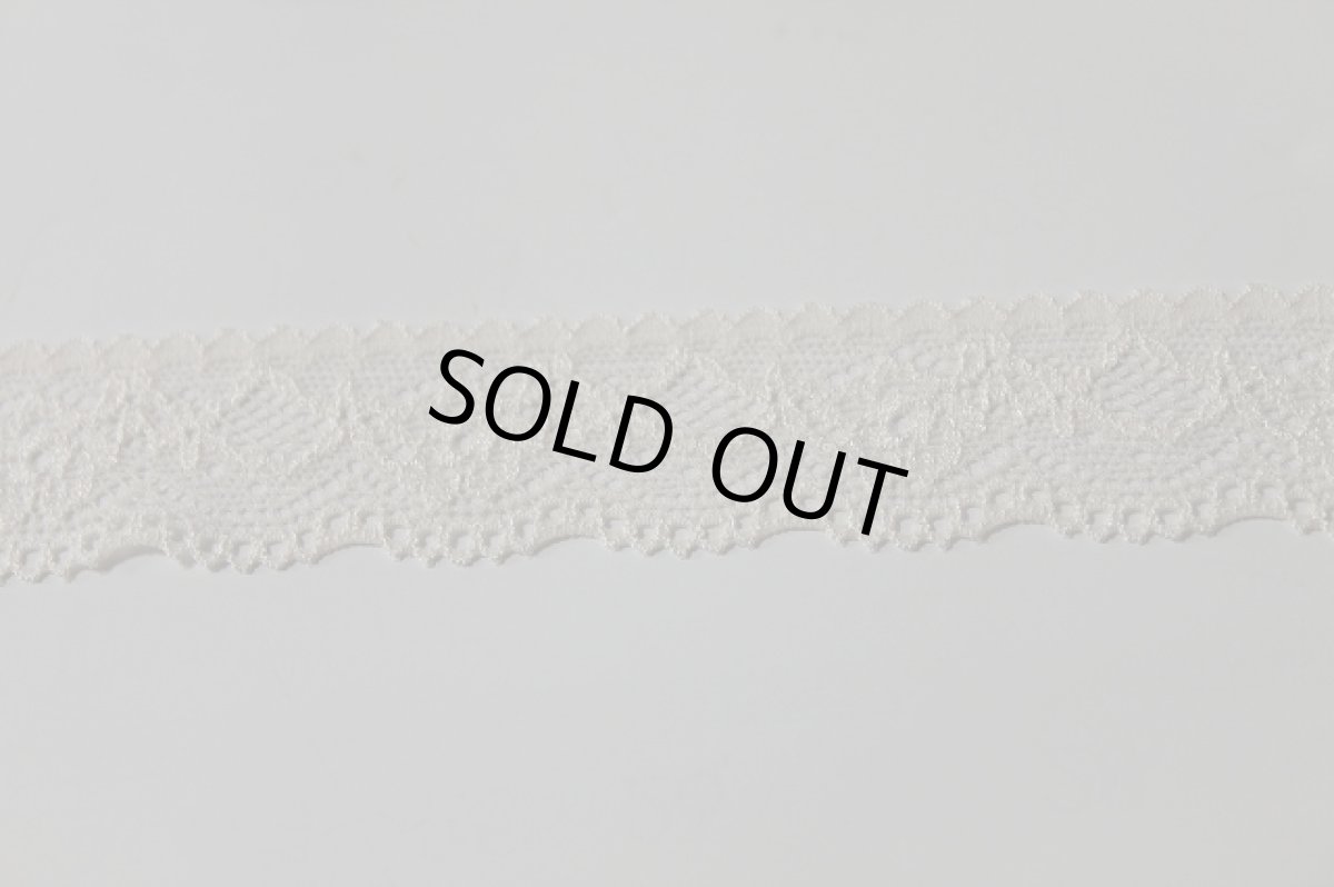 画像4: 10ｍ！幅2.9cm綺麗な薔薇柄ラッセルストレッチレース　明るいベージュ (4)