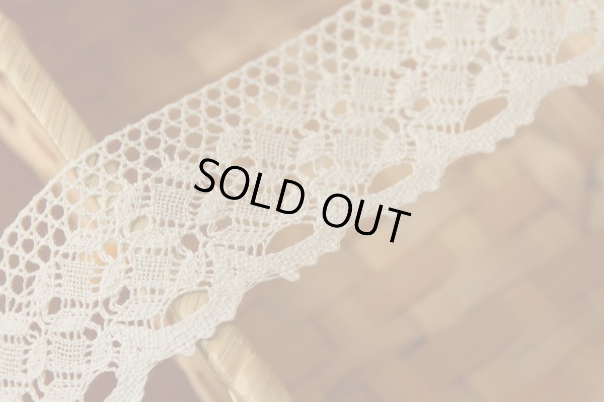 画像4: 【日本製】トーションレース　オフホワイト　幅4cm　綺麗な綿製　5ｍ！ (4)