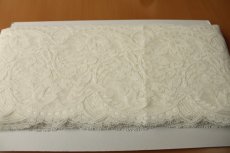 画像3: 【高品質な日本製】1m幅13.3cmエレガントラッセルレース　オフホワイト (3)