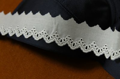 画像2: 【日本製】綿レース　ホワイト　幅3cm綺麗な刺繍　ドットのスカラ柄　6ｍ！