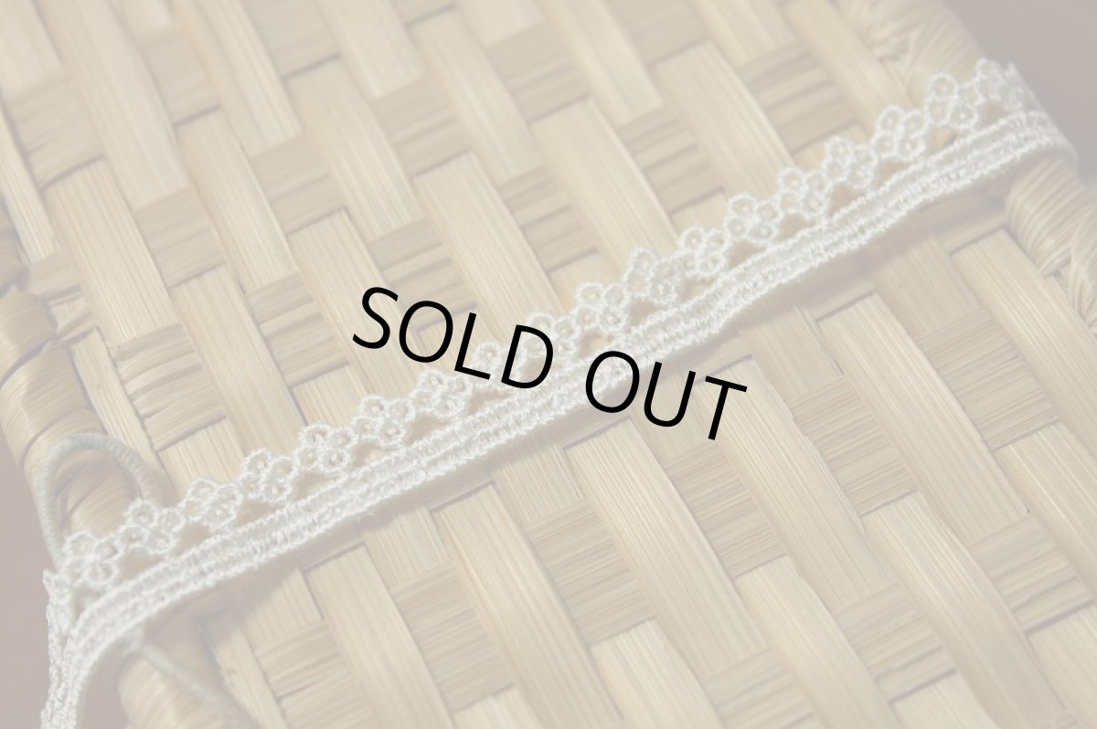 画像2: 【日本製】3ｍ巻！幅1.2cm小花柄ケミカルレース　オフホワイト (2)