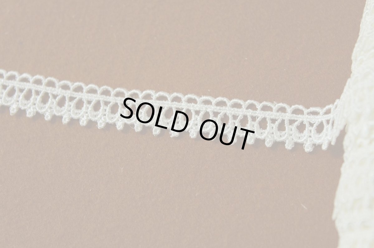 画像2: ケミカルレース　オフホワイト　６ｍ巻！幅1.5cm綺麗なアクセサリーレース (2)