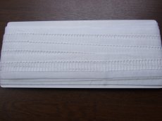画像4: 【安心の日本製】３ｍ！幅3.2cmはしごレース　リボン通し綿レース　白　浴衣甚平にも (4)