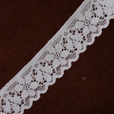 画像1: 【1m25円】180m!リバーストレッチレース　ホワイト　幅2.6cm小花柄 (1)