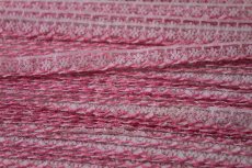 画像4: ５m！幅1.1cm可愛いピンク刺繍のラッセルレース　ピンク (4)