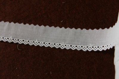 画像1: 綿レース　ホワイト　3m巻！幅2.2cm綺麗な刺繍　美しい日本製