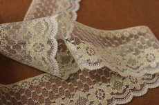 画像6: ラッセルレース　金ラメ／ゴールド　５ｍ！幅6.7cm花柄日本製 (6)