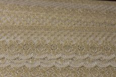 画像8: ラッセルレース　金ラメ／ゴールド　５ｍ！幅6.7cm花柄日本製 (8)