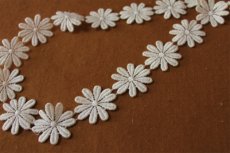 画像5: 24枚巻！幅3.6cmコットンの花柄ケミカルレース　オフホワイト (5)