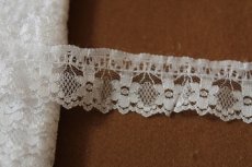 画像6: ラッセルフリルレース　オフホワイト幅2.7ｃｍ小花柄　日本製 (6)