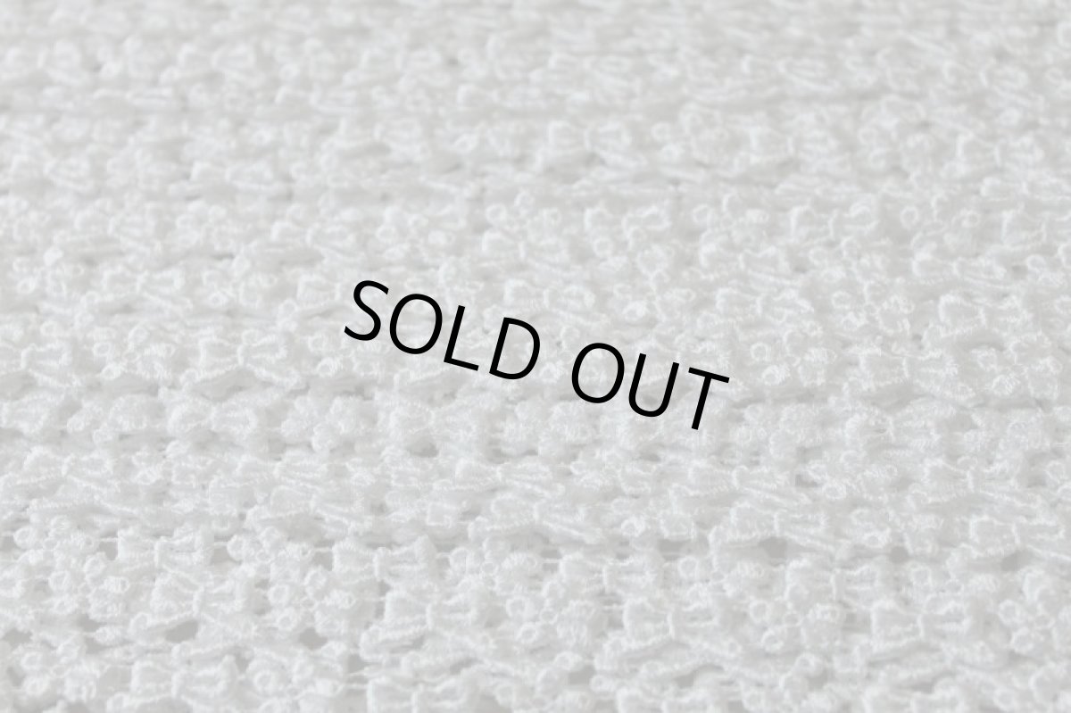 画像7: 【残りわずか】リボンと小花柄ケミカルレース　ホワイト　　幅１ｃｍ　３ｍ巻　日本製 (7)