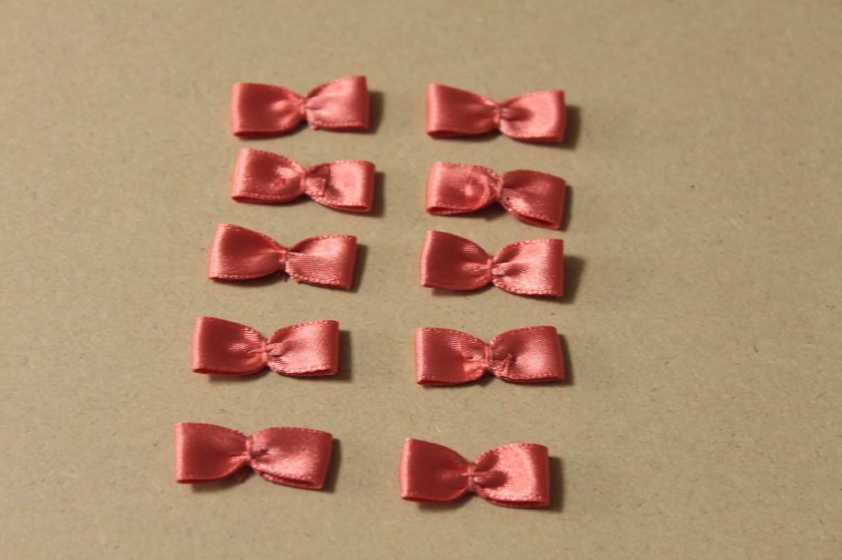 画像5: 10個セット！幅２．４ｃｍリボンモチーフ　落ち着いたオレンジ　ハンドメイドに (5)