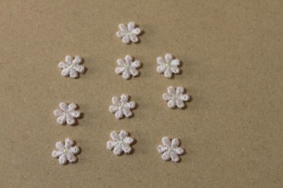 画像3: １５個セット！幅1.1ｃｍ小花のケミカルモチーフ　ピンク　アクセサリーレース