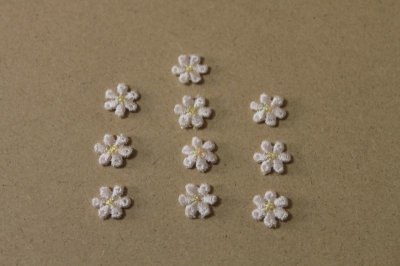 画像2: １５個セット！幅1.1ｃｍ小花のケミカルモチーフ　ピンク　アクセサリーレース