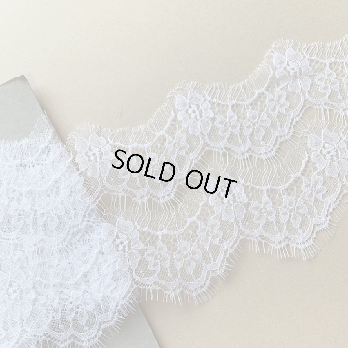 画像4: 【１点限り】２ｍ幅13.2cmフランス製リバーレース　ホワイト　ウエディングベールに (4)