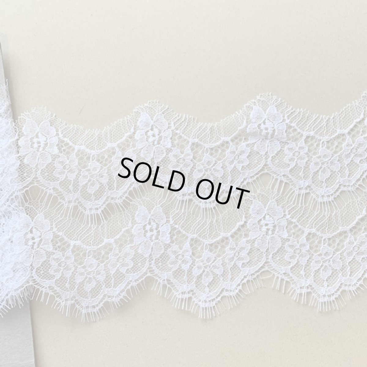 画像5: 【１点限り】２ｍ幅13.2cmフランス製リバーレース　ホワイト　ウエディングベールに (5)