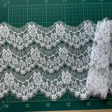 画像3: 1ｍ幅19cmフランス製リバーレース　ホワイト　ウエディングベールに (3)