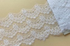 画像8: 1ｍ幅19cmフランス製リバーレース　ホワイト　ウエディングベールに (8)