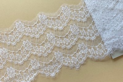 画像2: 1ｍ幅19cmフランス製リバーレース　ホワイト　ウエディングベールに