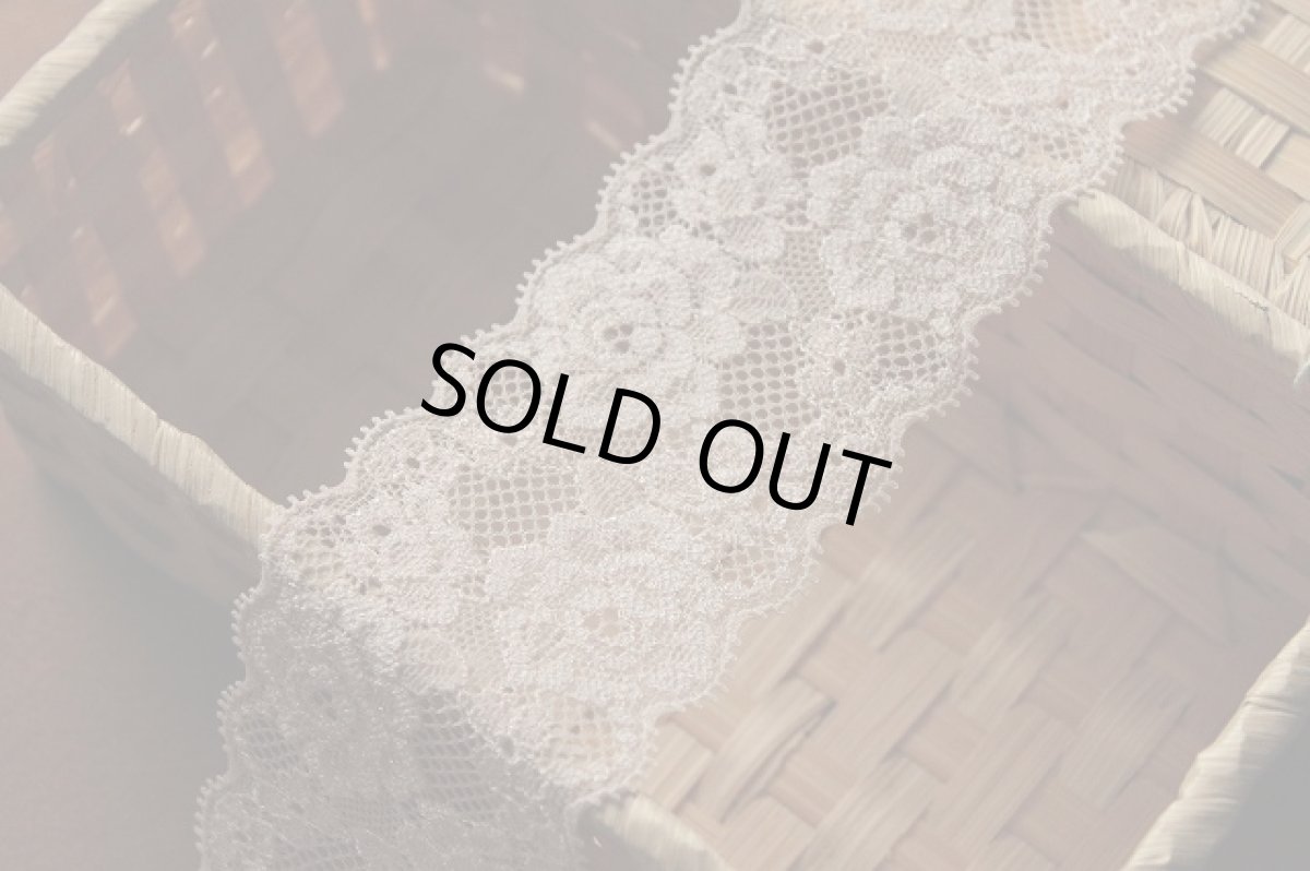 画像6: ラッセルストレッチレース　ピーチピンク　幅6ｃｍ綺麗な薔薇柄　10m (6)