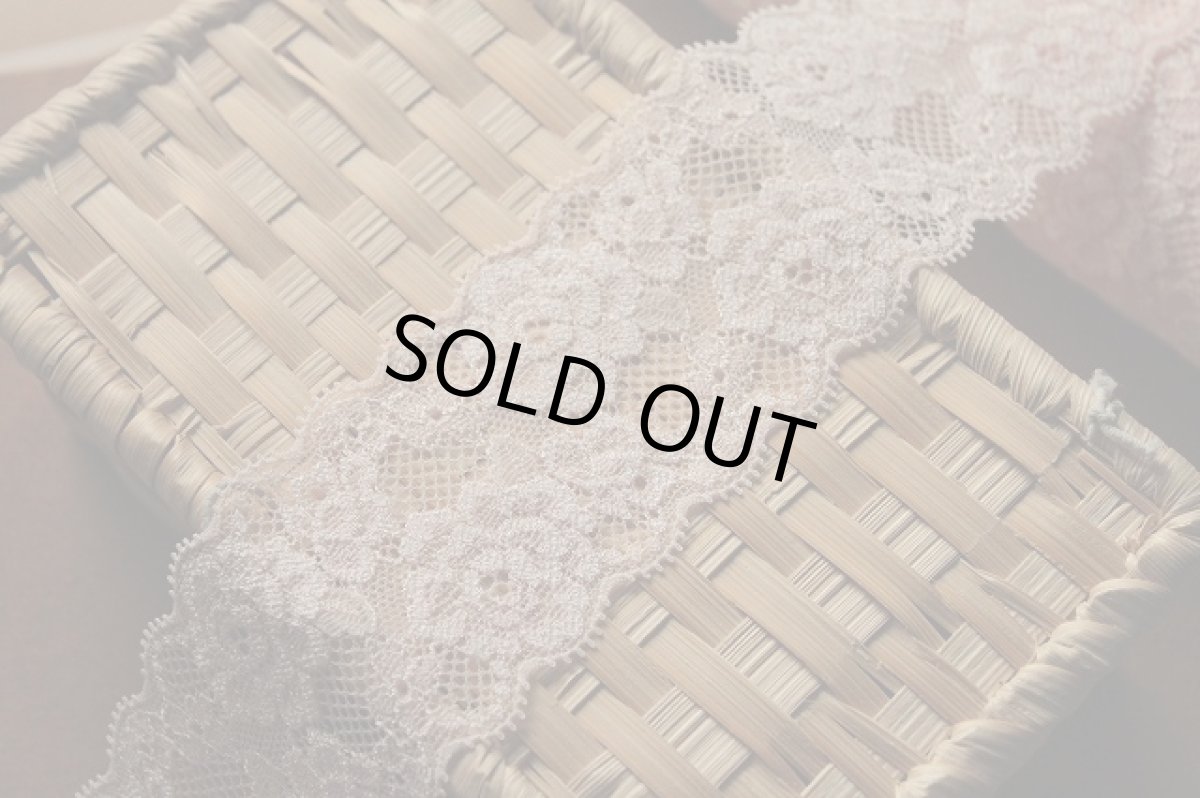 画像4: ラッセルストレッチレース　ピーチピンク　幅6ｃｍ綺麗な薔薇柄　10m (4)