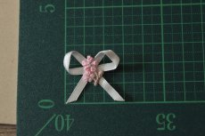 画像4: 幅2.9ｃｍピンクの小花ケミカルレースが可愛いリボンモチーフ　ピンク　ハンドメイドに (4)