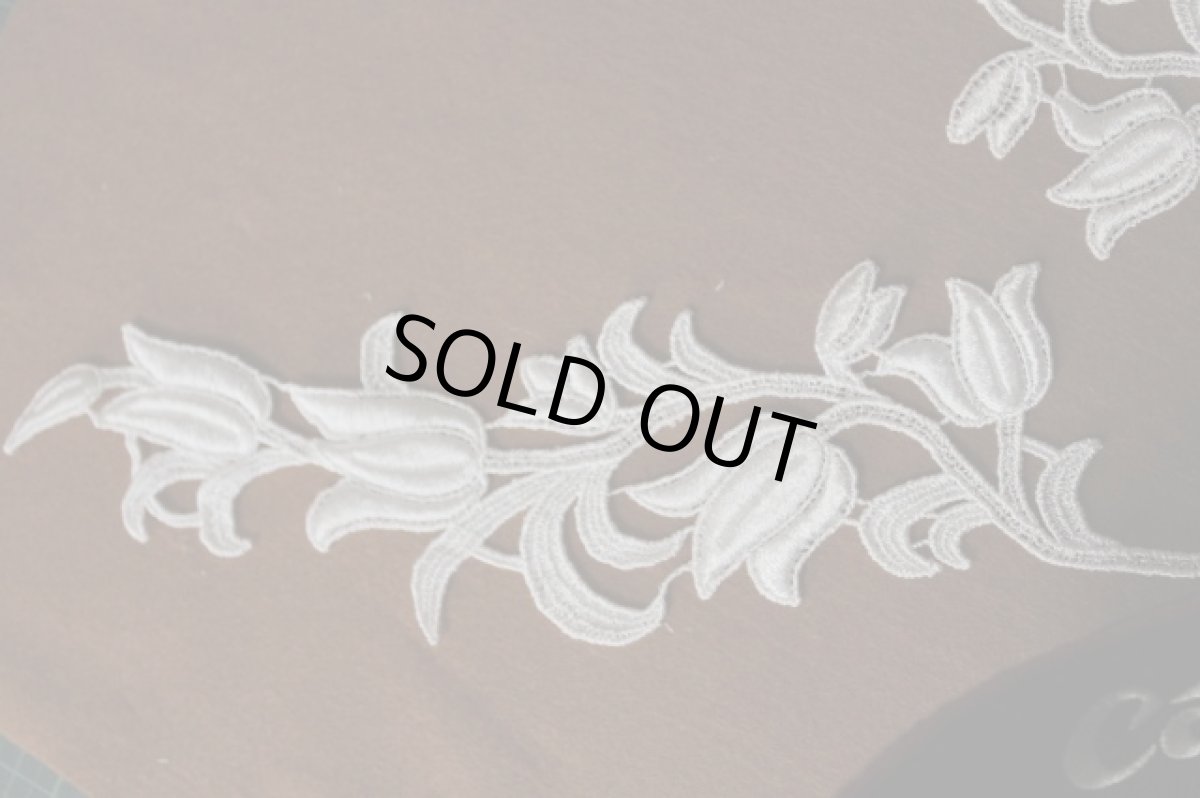 画像4: １セット２枚組！23cmスズラン柄ケミカルレース　ホワイト (4)