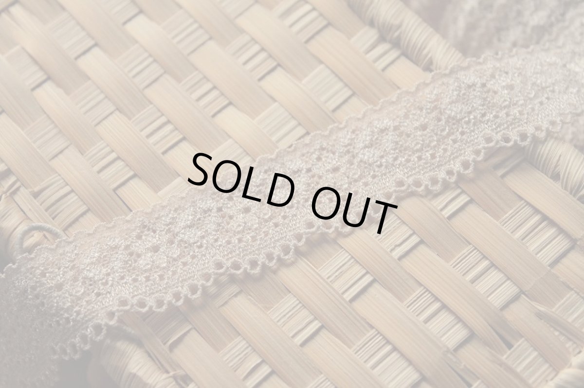 画像6: ラッセルストレッチレース 上品なベージュ　幅2.8cm小花柄　30m日本製 (6)