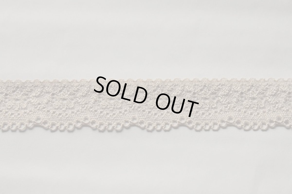 画像7: ラッセルストレッチレース 上品なベージュ　幅2.8cm小花柄　30m日本製 (7)