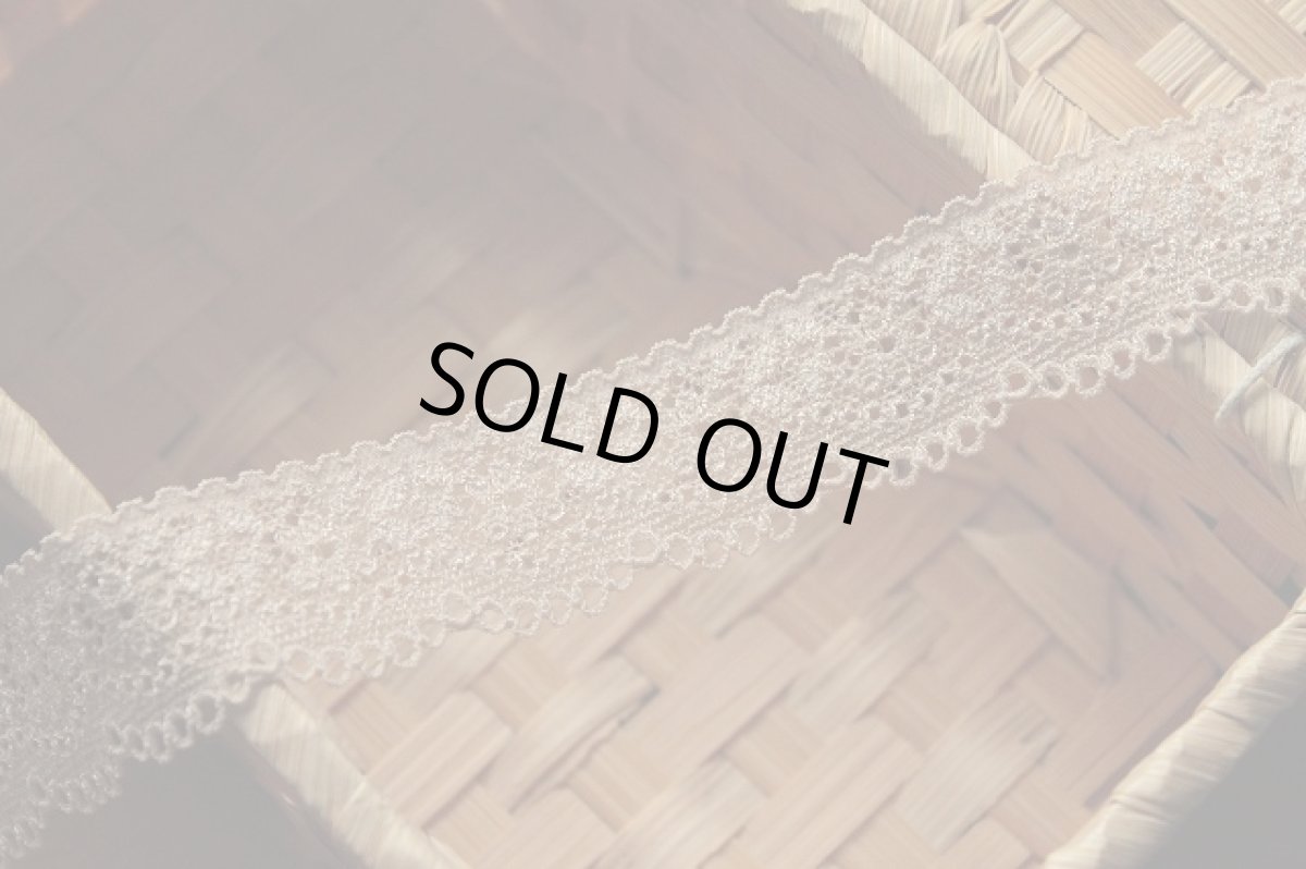 画像5: ラッセルストレッチレース 上品なベージュ　幅2.8cm小花柄　30m日本製 (5)