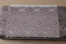 画像7: 【日本製】5ｍ！幅13ｃｍ薔薇柄ラッセルストレッチレース　グレージュ (7)