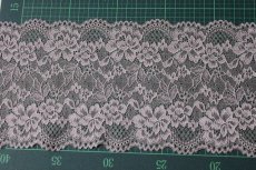 画像3: 【日本製】5ｍ！幅13ｃｍ薔薇柄ラッセルストレッチレース　グレージュ (3)