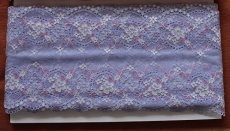画像2: 【1m110円】ラッセルストレッチレース　紫　幅16.6cm　小花柄　　3ｍ巻 (2)