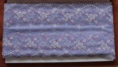 画像2: 【1m110円】ラッセルストレッチレース　紫　幅16.6cm　小花柄　　５ｍ巻 (2)
