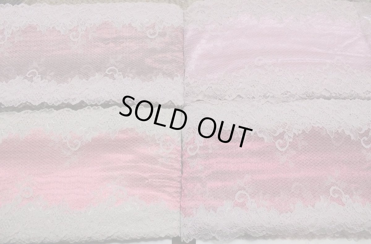 画像10: 【1m110円】ラッセルストレッチレース　薄ピンク　幅17.2cm　宝石のような花柄　５ｍ巻 (10)