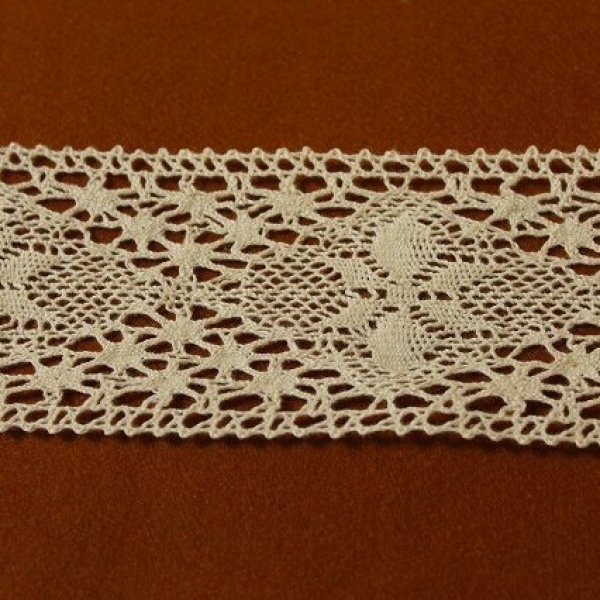 レースのお店 ななか ☆幅7.1cm 人気の両山綿トーションレース 生成り
