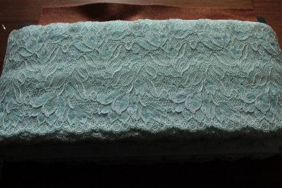 画像3: ラッセルストレッチレース　優しいブルー幅16.8cm　チューリップ風　5ｍ巻