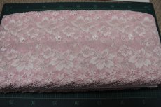 画像8: 【1m110円】ラッセルストレッチレース　ピンク　幅16.3cm　薔薇柄　日本製 (8)