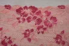 画像7: 【1m110円】ラッセルストレッチレース　オレンジ　幅16.6cm　大胆な花柄　５ｍ巻 (7)