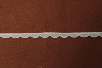 画像2: 綿レース　オフホワイト　可愛いスカラ　幅0.8cm　6.5ｍ巻！