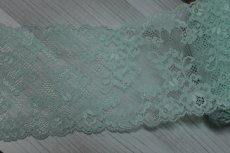 画像5: 【1m110円】ストレッチラッセルレース　メロングリーン　幅13.6cm　薔薇柄　3ｍ！ (5)