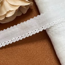 画像5: 綿レース　ホワイト　3m巻！幅2.2cm綺麗な刺繍　美しい日本製 (5)