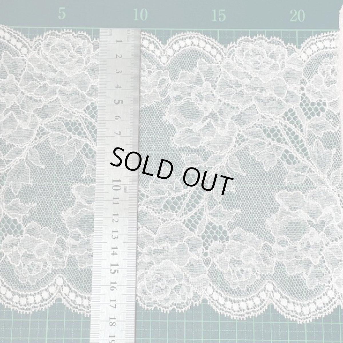 画像3: ストレッチリバーレース 　くすみピンク　幅16.5cm　薔薇柄 (3)