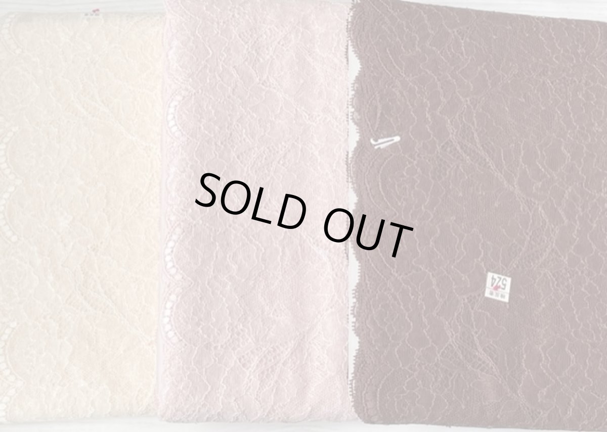 画像7: ストレッチリバーレース 　生成り色　幅16.5cm　薔薇柄　１ｍ (7)