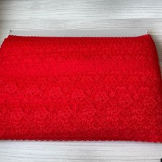画像9: ラッセルストレッチレース　赤　幅3.1cm薔薇柄　3m　高品質な日本製 (9)