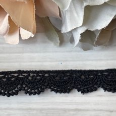 画像6: 綿ケミカルレース　幅1.3ｃｍ　繊細な刺繍柄　　高品質な日本製 (6)
